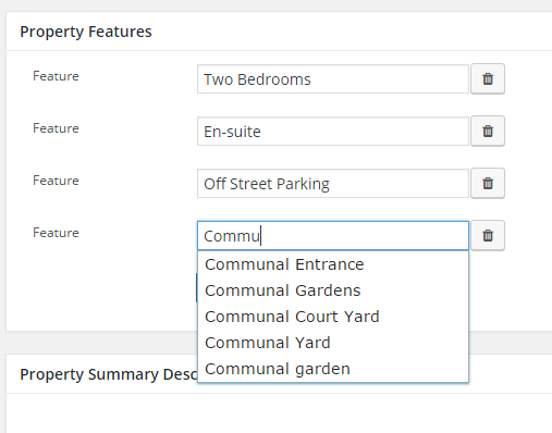 Add Property Feature Quicker