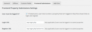 frontend-property-submission-settings