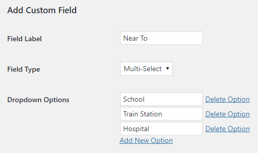 Multi-select custom fields