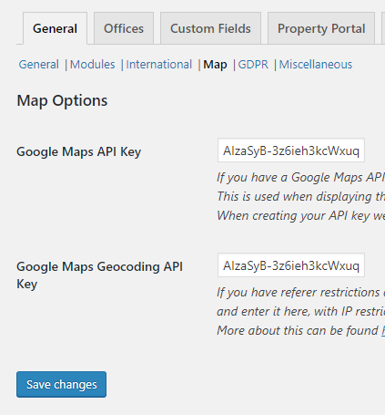Google Maps API Keys