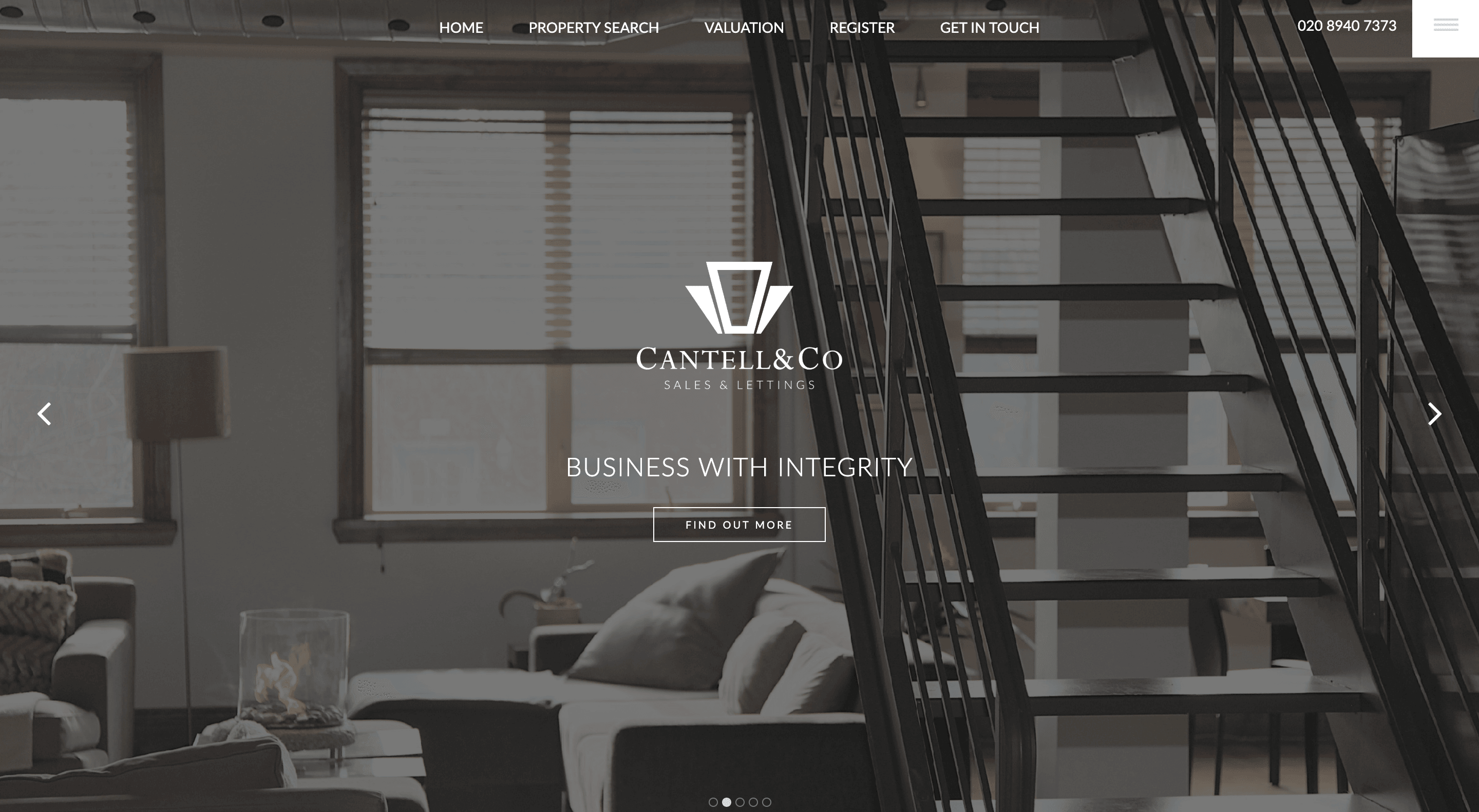 Cantell and Co estate agency website screenshot
