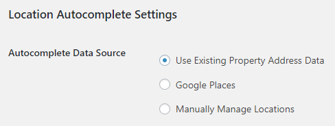 Location Autocomplete Settings