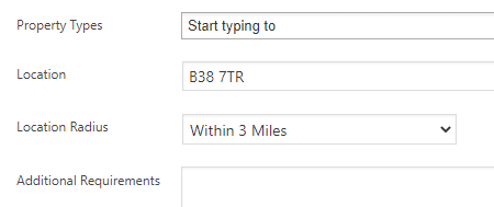 Applicant Freetype Location and Radius