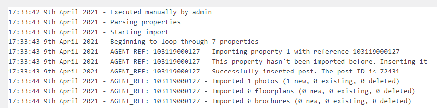 Import logs