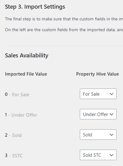 Map custom fields