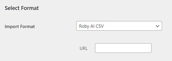 Roby AI WordPress Property Hive Import Settings