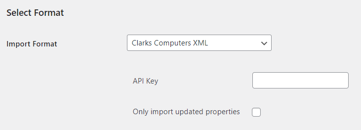 Clarks Computers Property import Setup