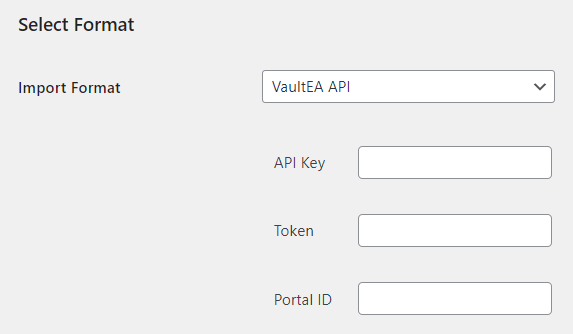 VaultEA API Property Import Options