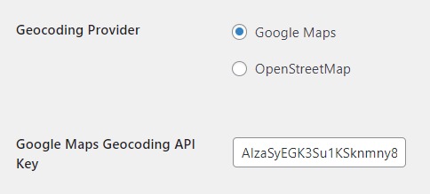 Setup geocoding