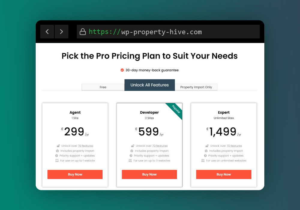 Version 2 Property Hive Pricing