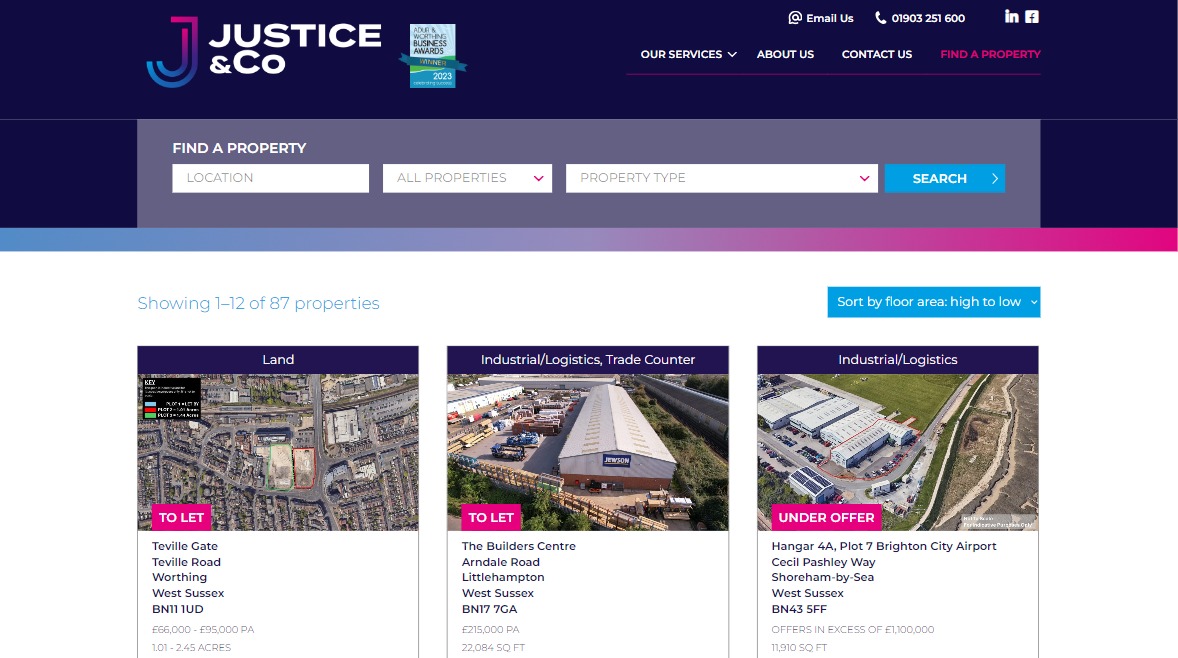 Justice and Co property search
